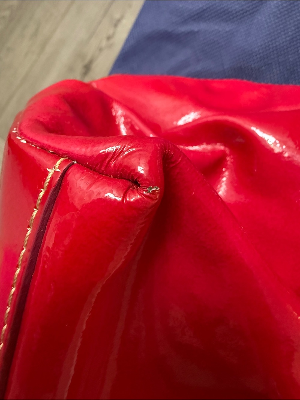 Dooney & Bourke Chiara Magenta Patent Leather Tote with Gold Hardware - Picture 11 of 12